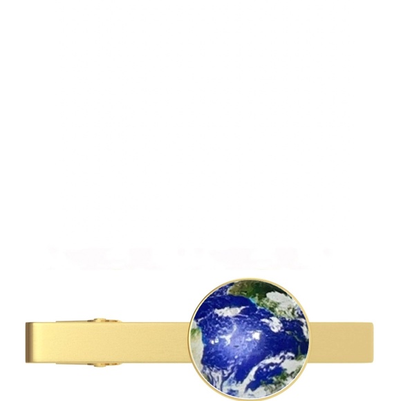 New Men's Stephen Oliver 18k Gold Plated Blue Tie Bar - Picture 3 of 3